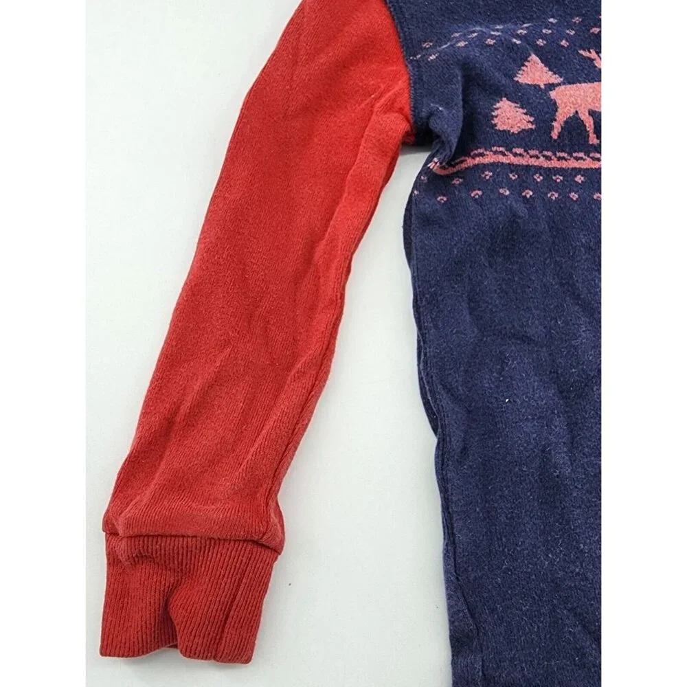 Polo Ralph Lauren Red Blue Christmas Reindeer Long Sleeve T Shirt Baby Size‎ 18M
